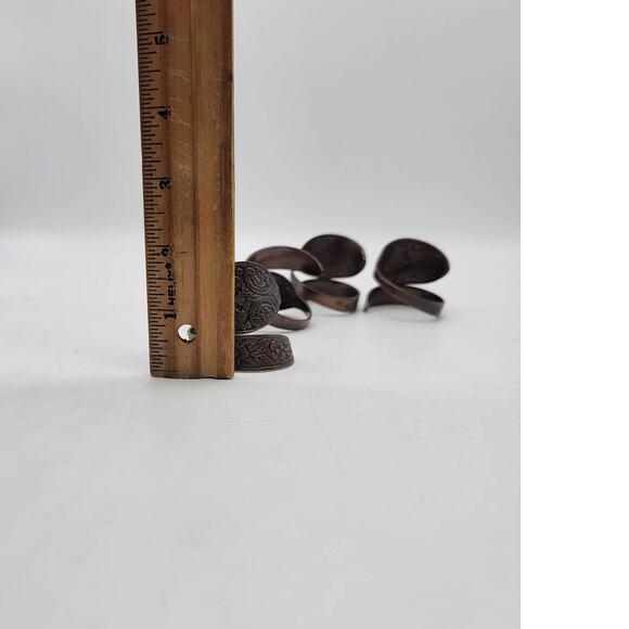 Napkin Rings Copper *Look* Bent Spoon Style Bohemian Boho Home Decor Dining - Picture 6 of 6